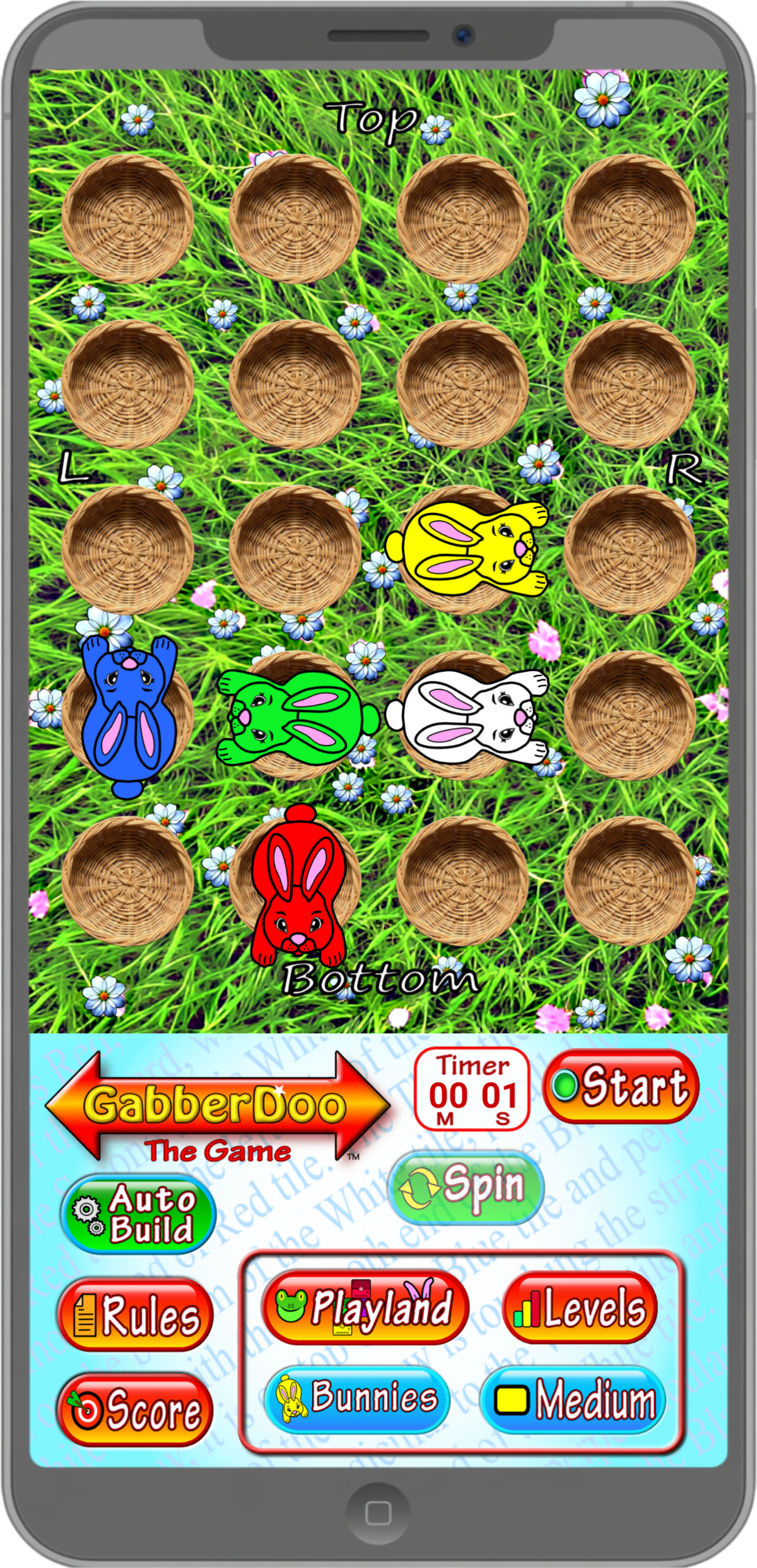Bunnies - Baskets - Medium Level Shown