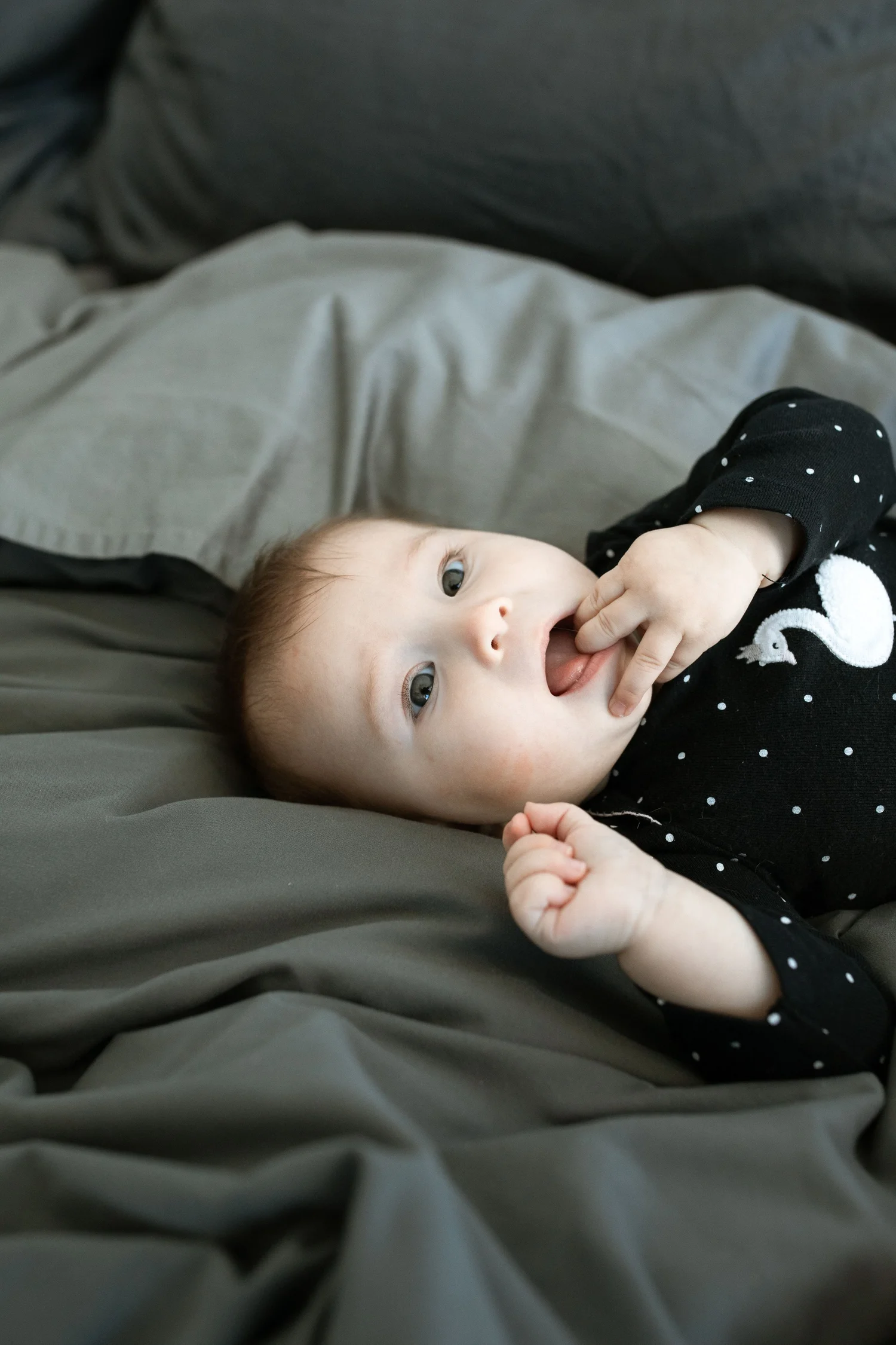 Newborn baby resting comfortably