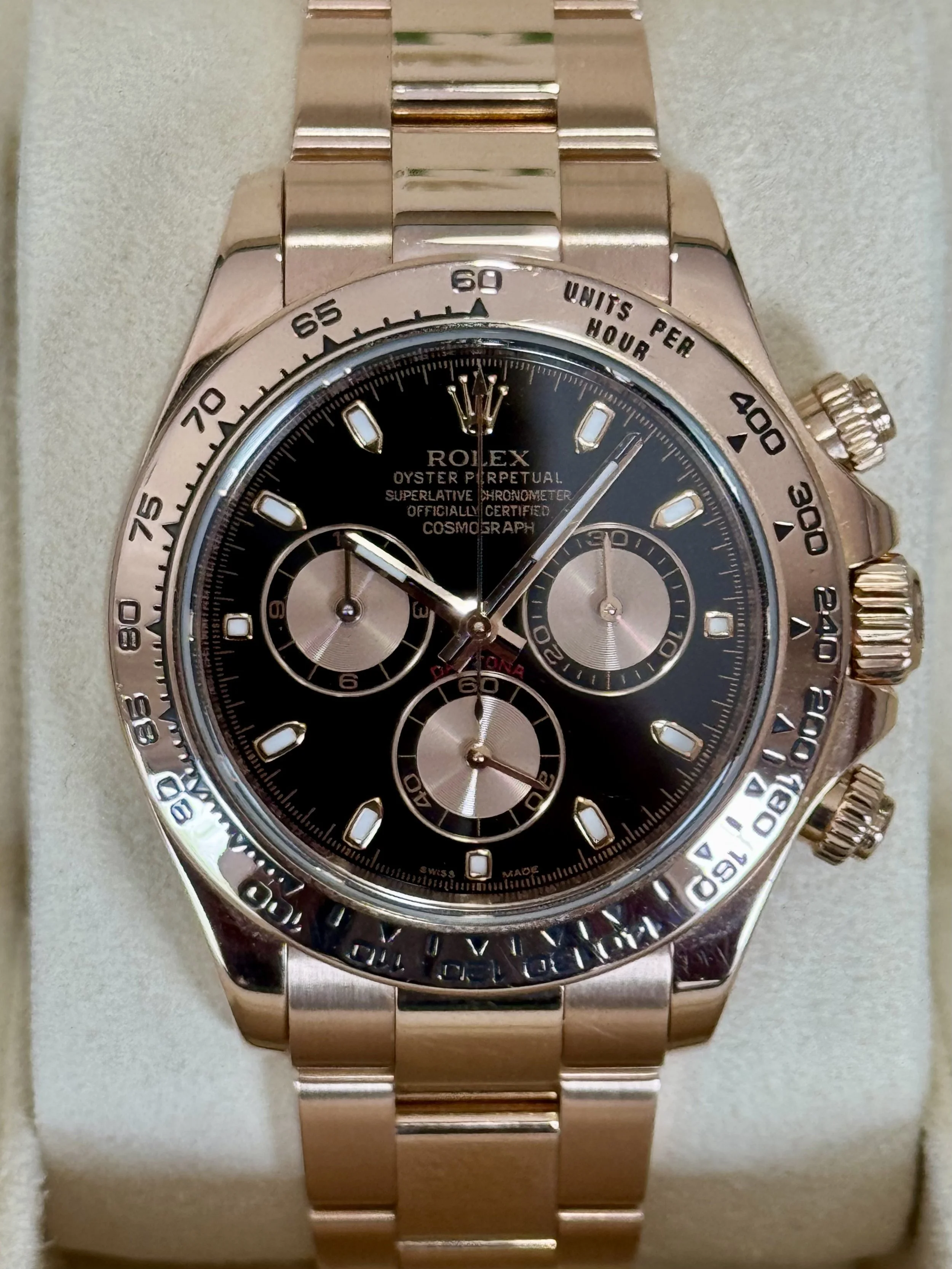 Rolex Cosmograph Daytona 116505 — Rose Gold, Black Dial