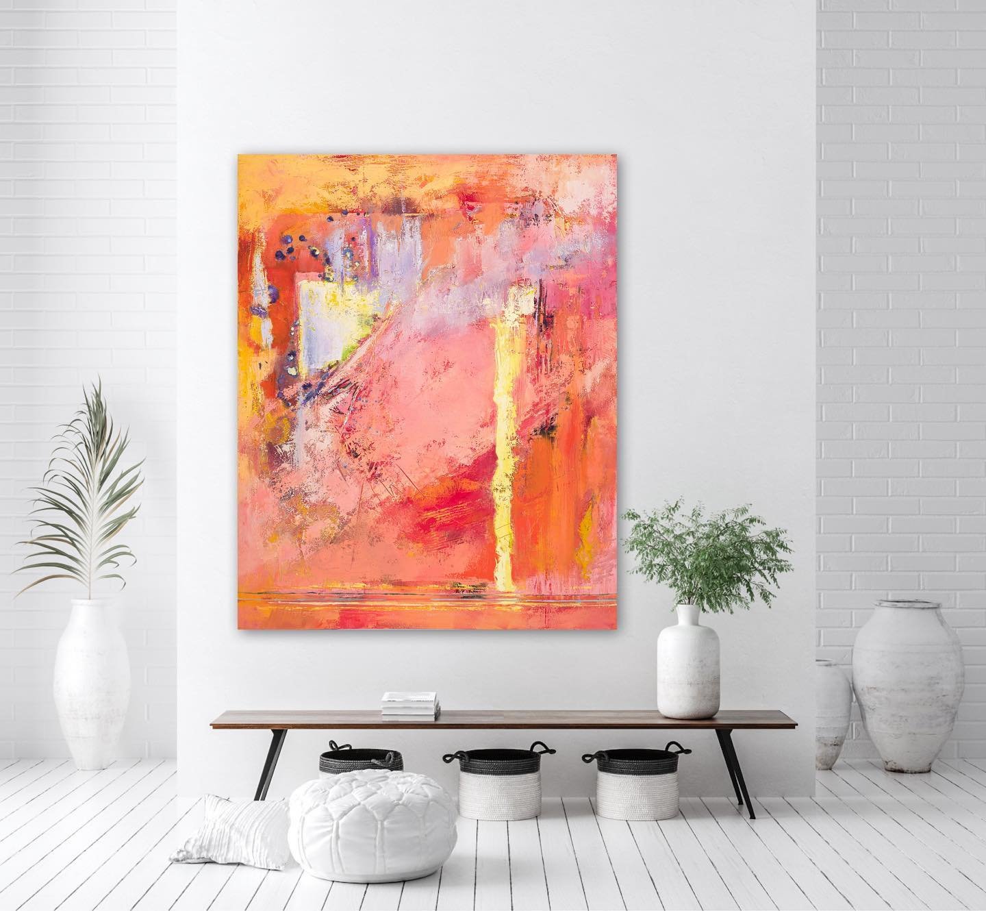 Color your world with bold and bright.  This belongs to the Stone Barn series. 
.
.
.
36x48 #oiloncanvas  #shestheartist  #originalcontemporary