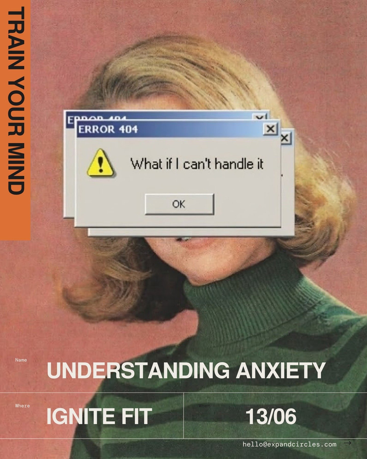 Understanding Anxiety &middot; 13 June

Most people have lived with anxiety for years without ever getting a clear explanation of what it actually is.

This workshop is that explanation.
In one hour you will learn what anxiety is doing in your body, 