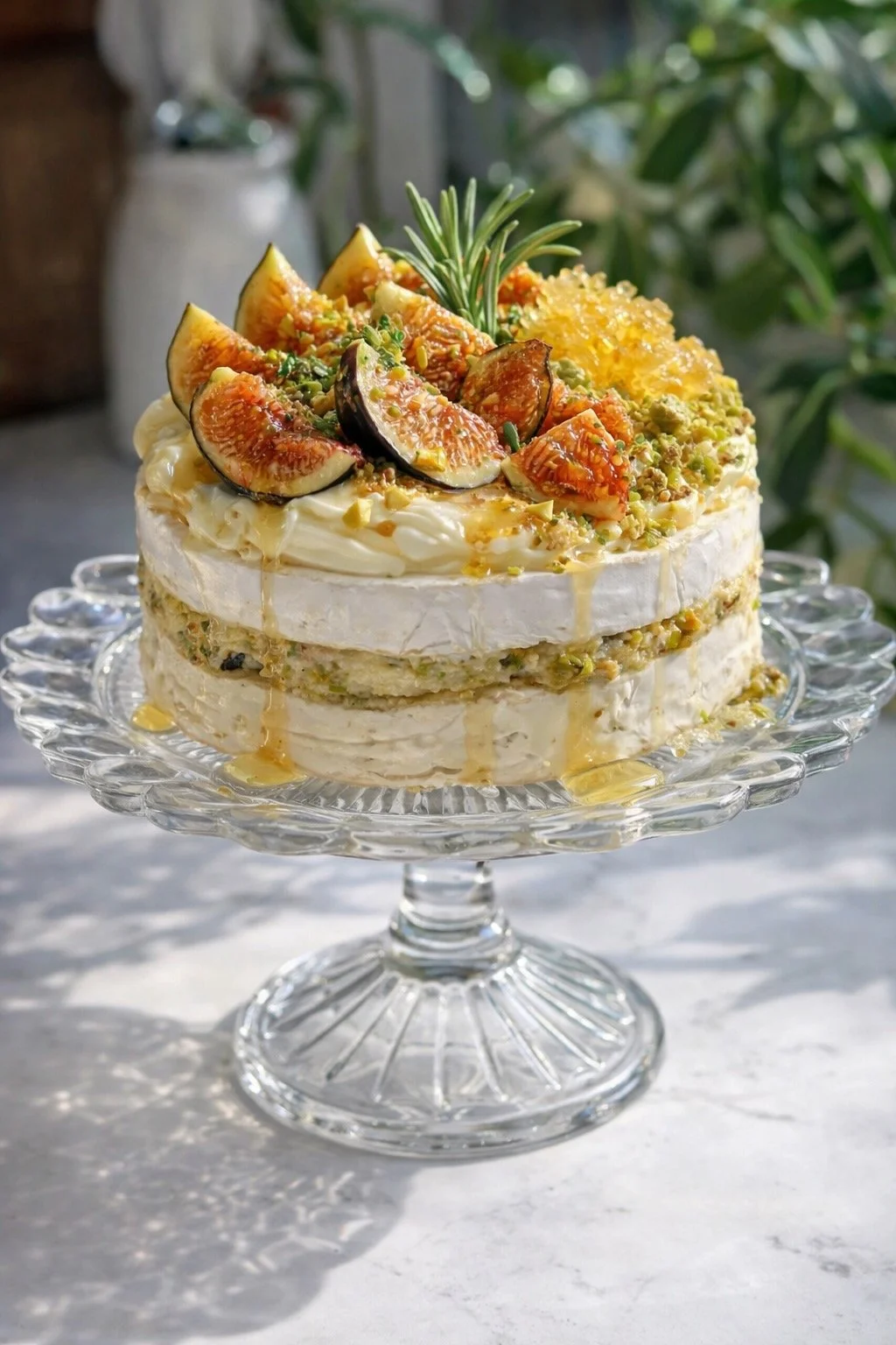 Stuffed Camembert cake