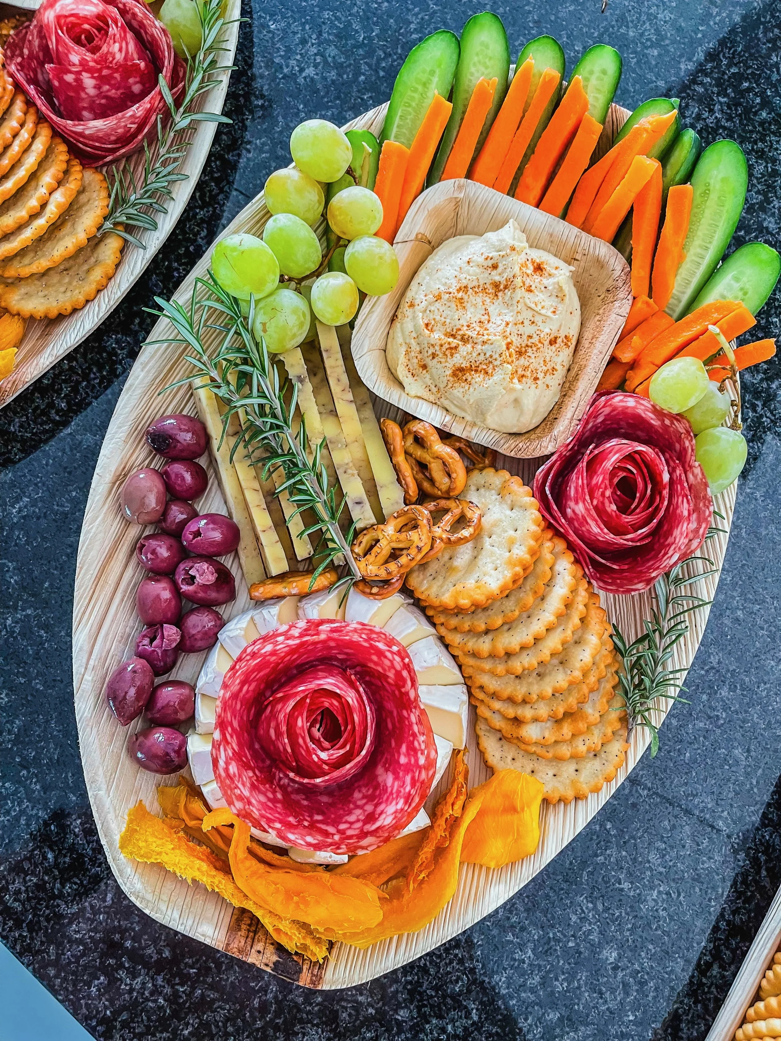 Charcuterie on medium sized boards