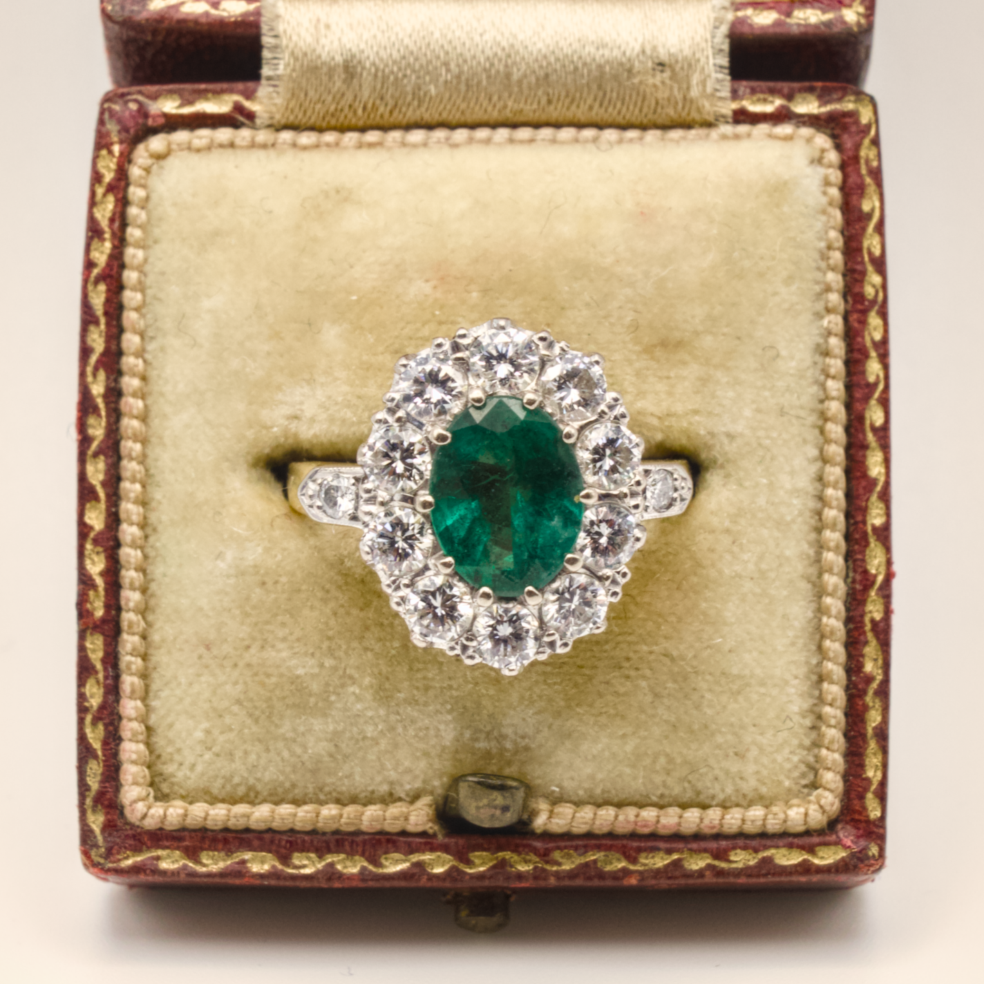 Emerald Cluster Ring