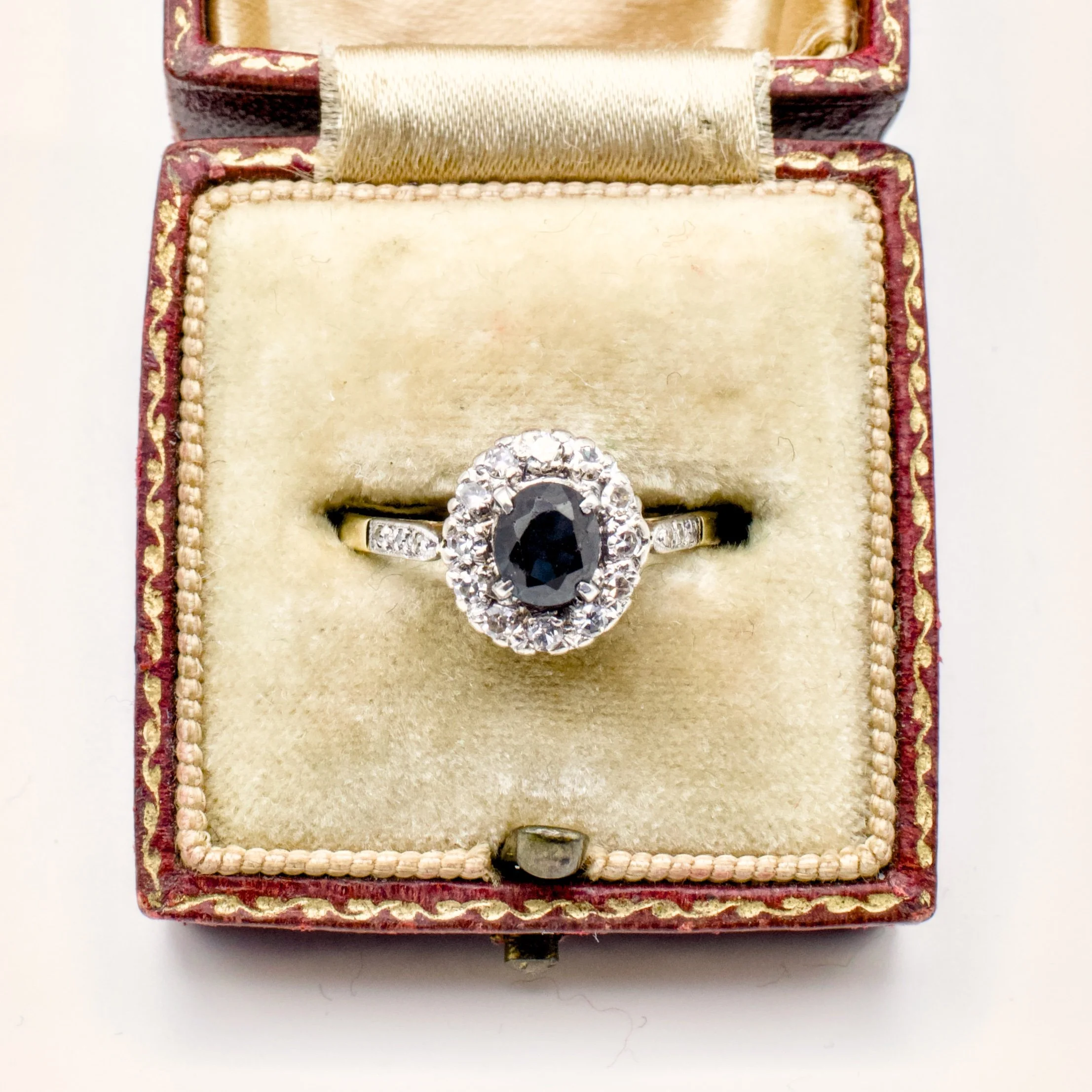 Sapphire Cluster Ring
