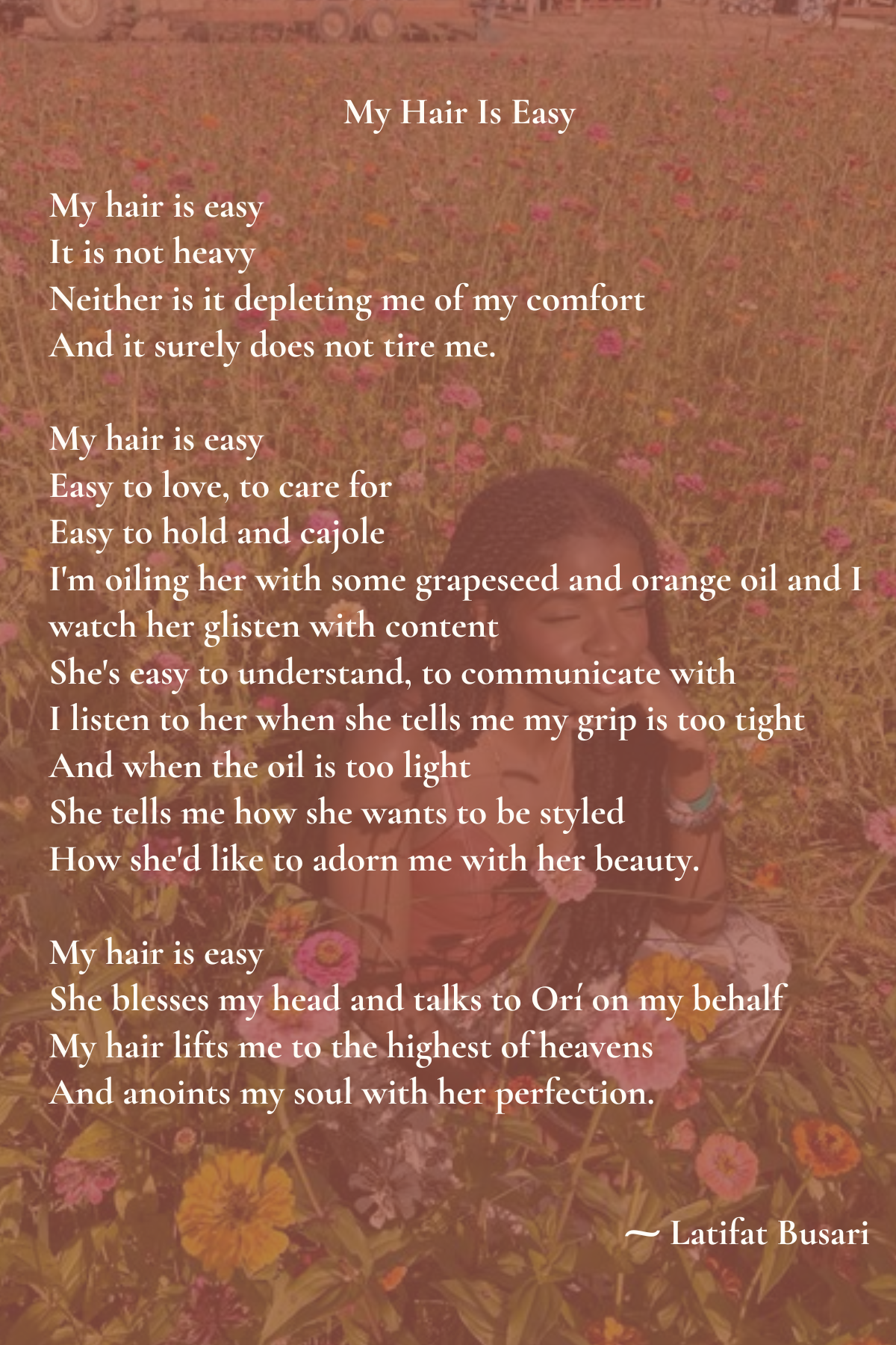 My Hair Is Easy Poem