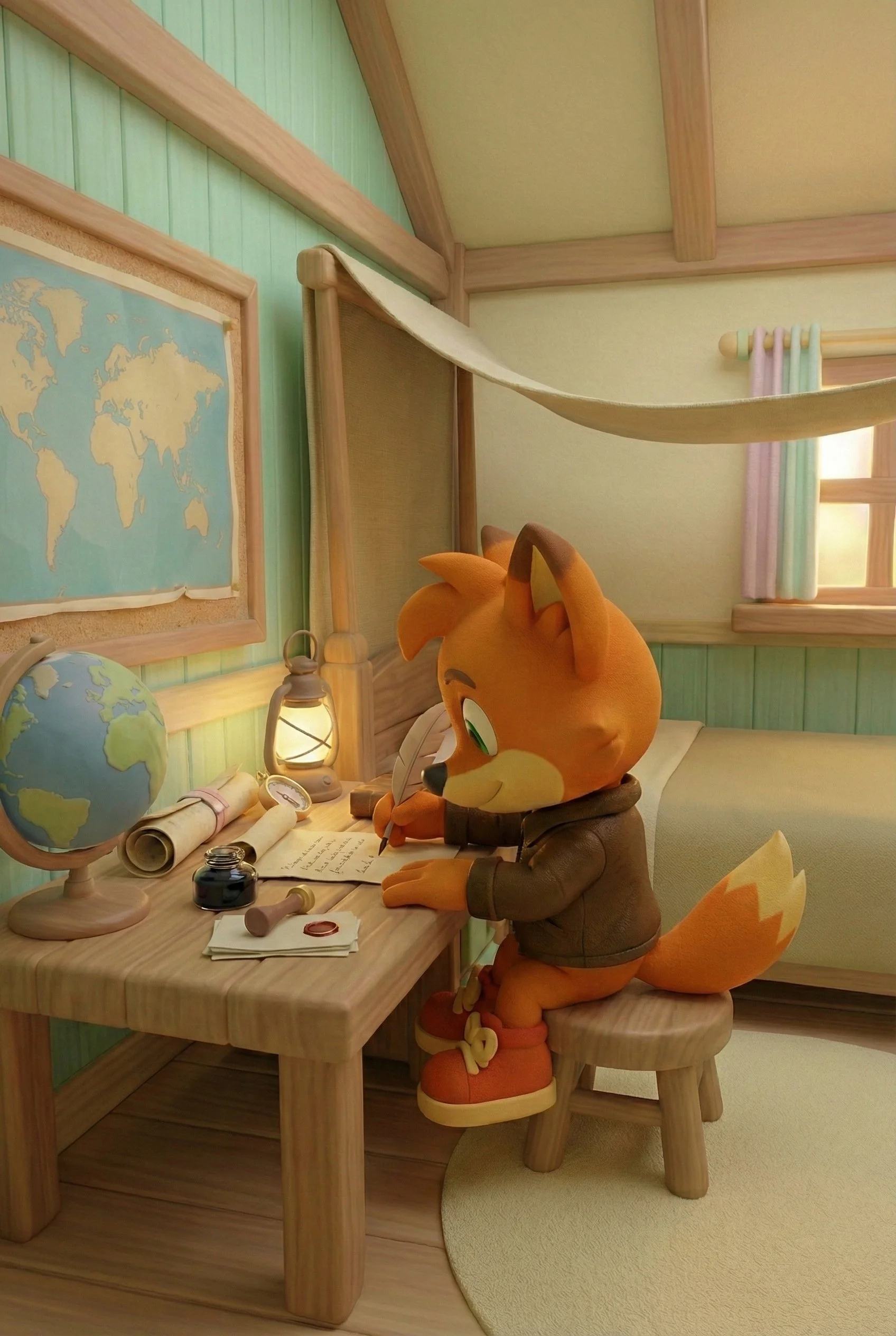 Phox writting a letter