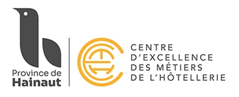 Logo du Centre d'Excellence des Métiers de l'Hôtellerie en province de Hainaut, Belgique.