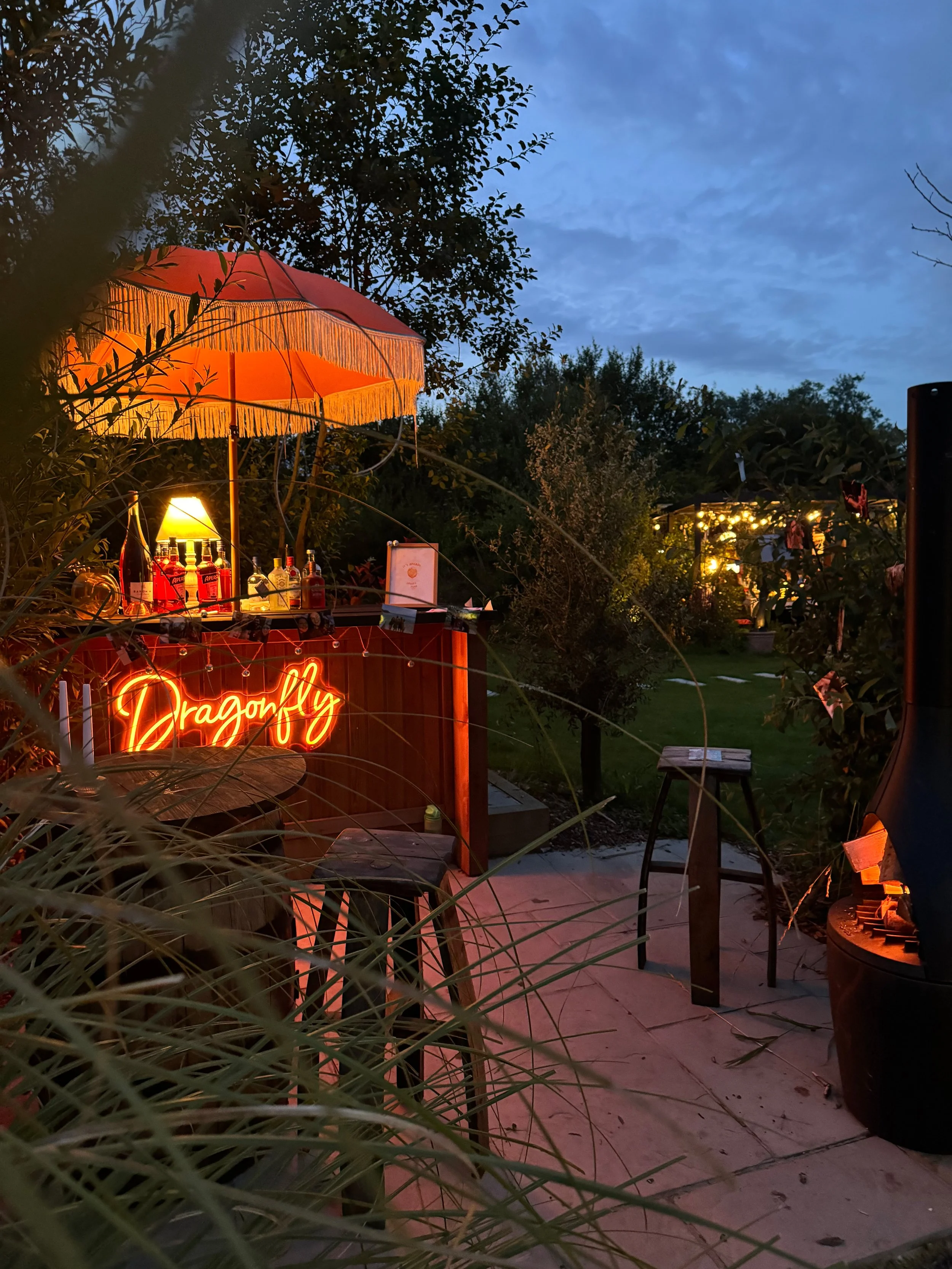 Dragonfly Retreat glamping pods in Stanford, Kent with open countryside views