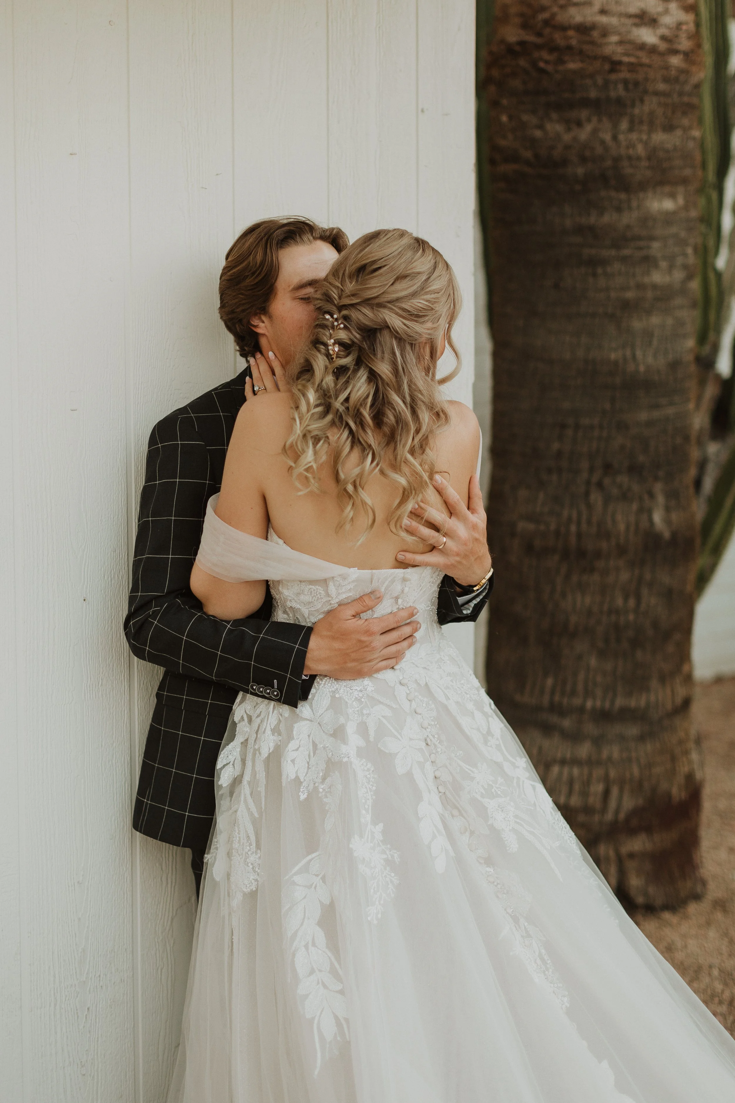 Amelia Thorp Hair & Makeup in Phoenix does  romantic look on a bride at Tercero by Aldea Weddings, Glendale, Arizona. Photos by Bri Bischof Photography