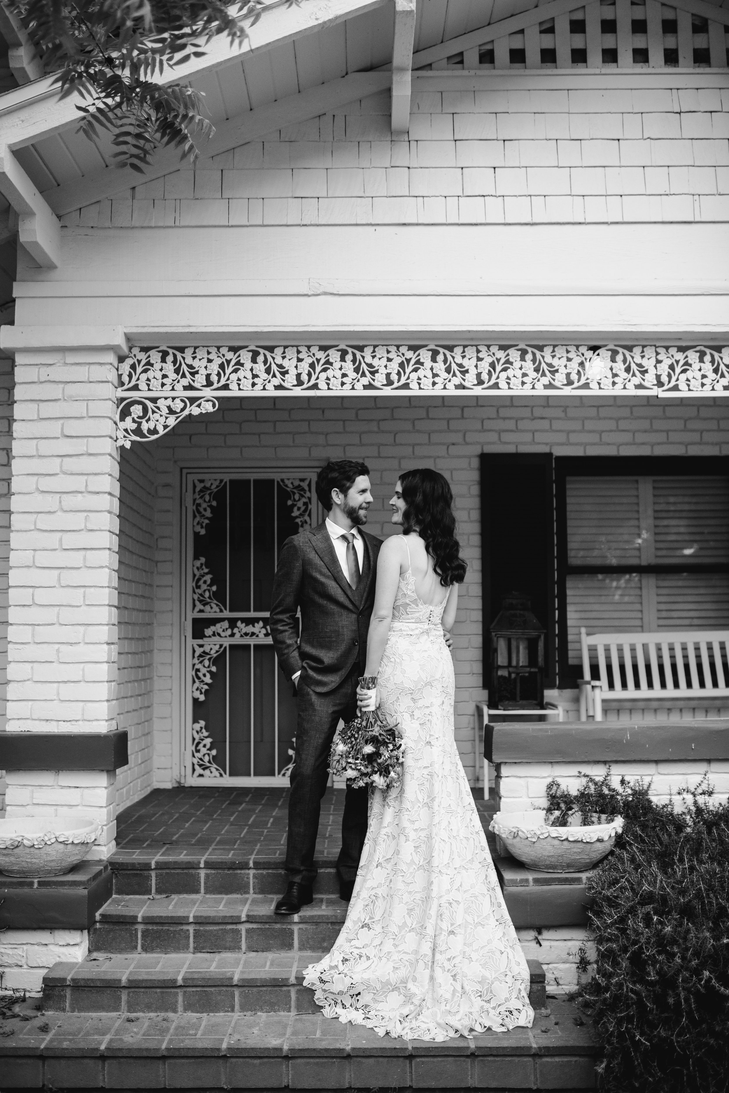 Amelia Thorp Hair & Makeup in Phoenix does classic glam waves and soft makeup for a bride in Phoenix, Arizona.