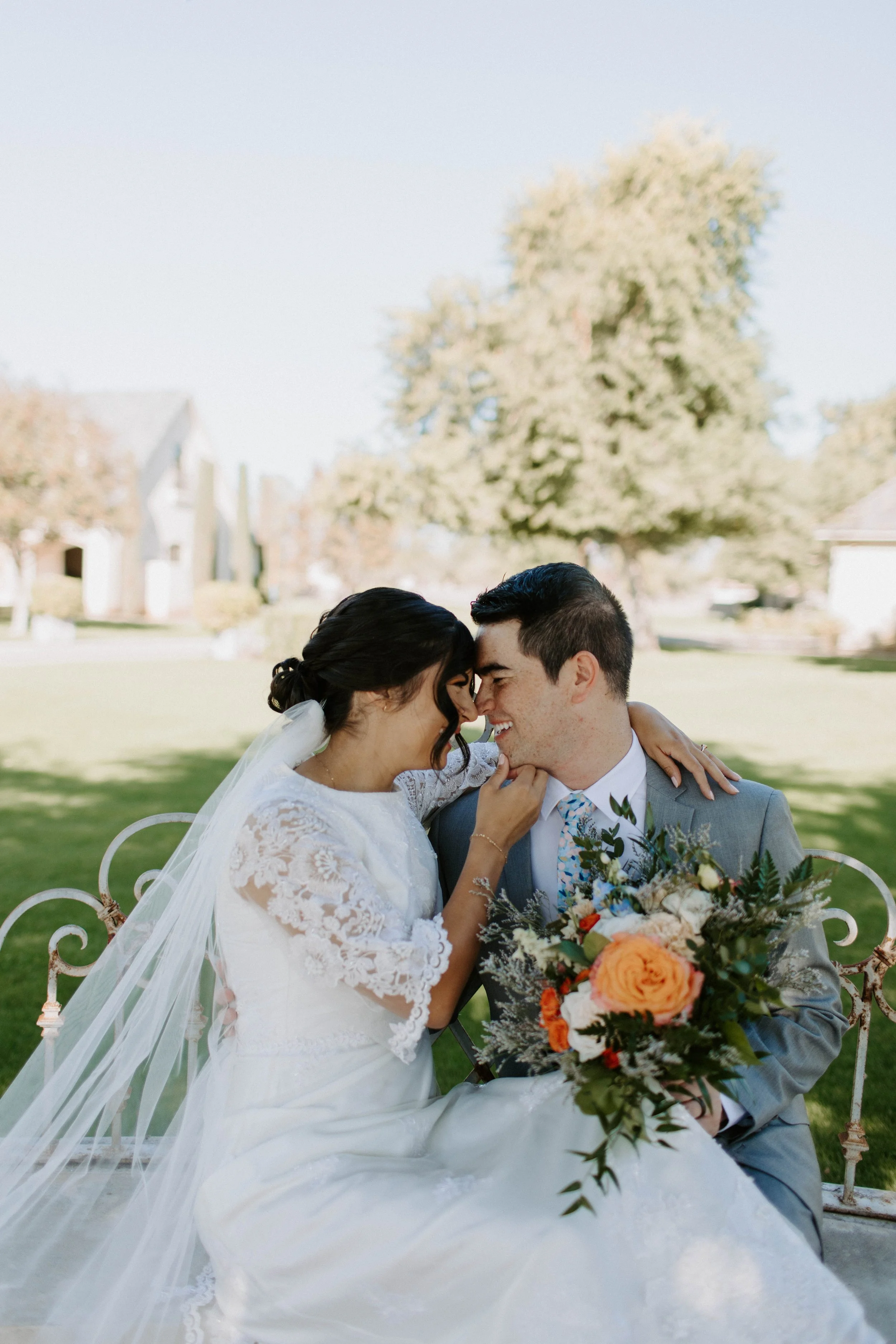 Amelia Thorp Hair & Makeup in Phoenix does a  timeless hair and makeup look for a bride in Phoenix, Arizona. Photo by Jessica Maddela Photography