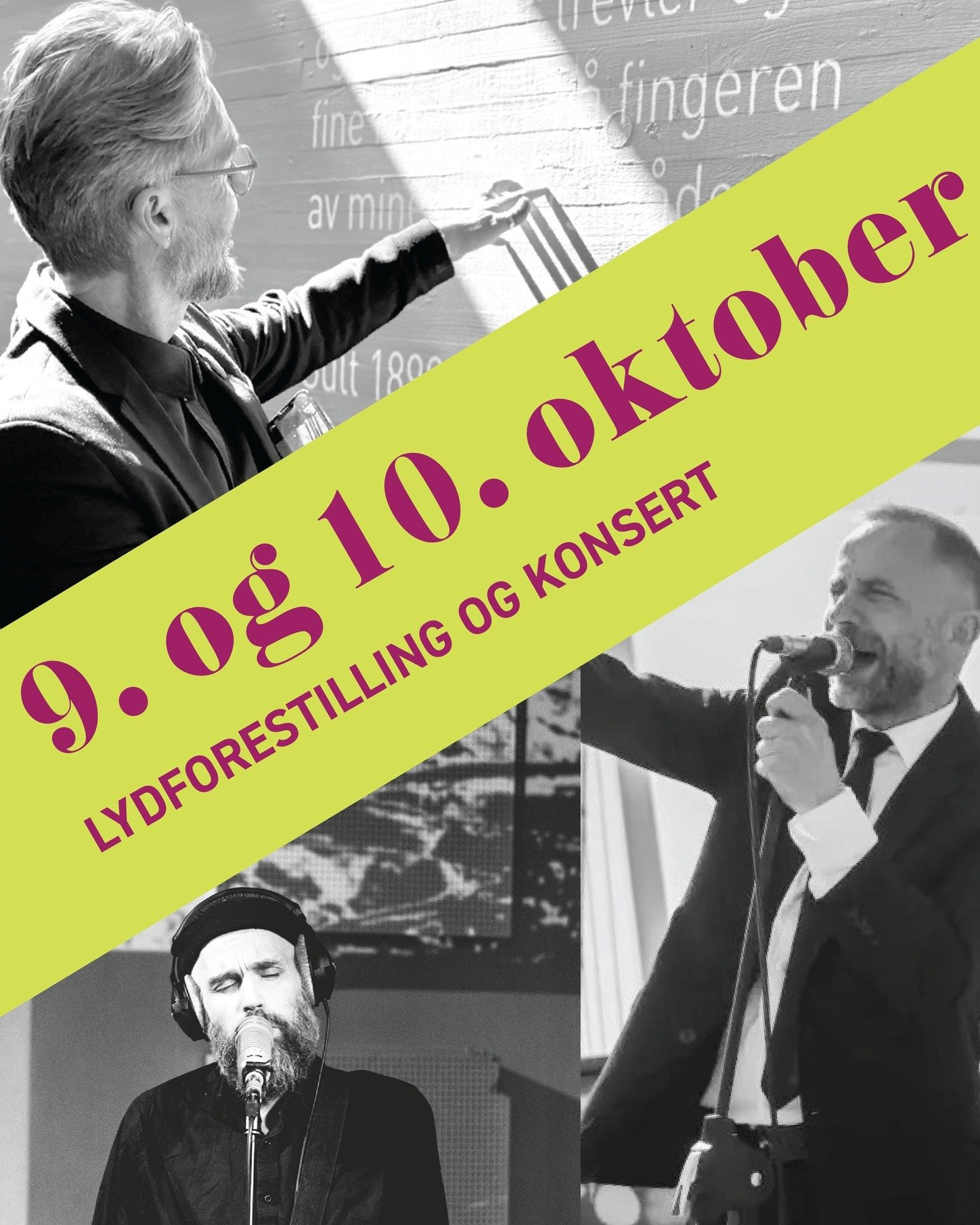 Denne helgen kan du f&aring; med deg b&aring;de en lydforestilling og en konsert - begge arrangementene er gratis!

Den 9. oktober er det lydforestilling med Gisle Nataas - med Hamsunsenteret som instrument.

Den 10. oktober er det "splitkonsert