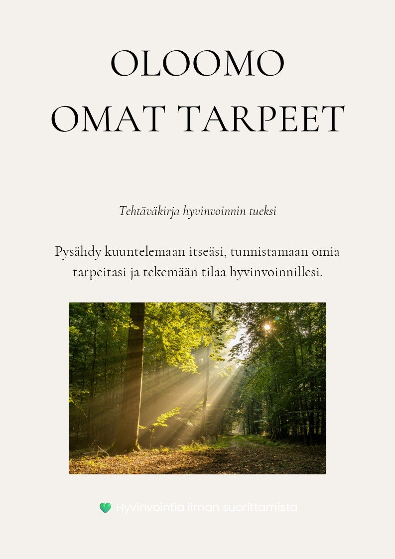 Harjoituskirja Omat Tarpeet