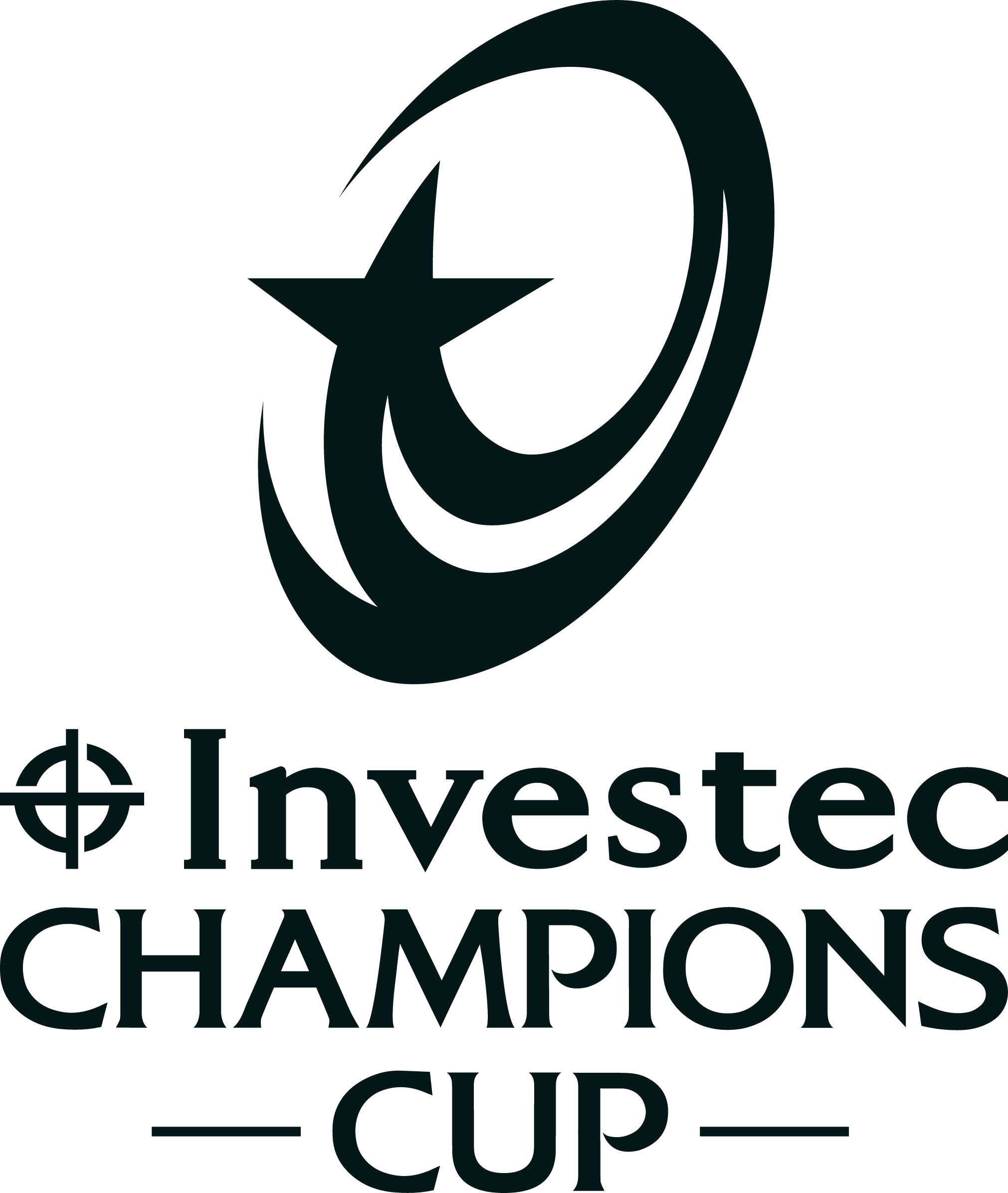 Logo for the Investec Champions Cup featuring a stylized star and circular design.
