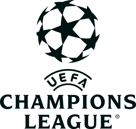 UEFA Champions League logo with a stylized football and the text 'UEFA Champions League' beneath it.