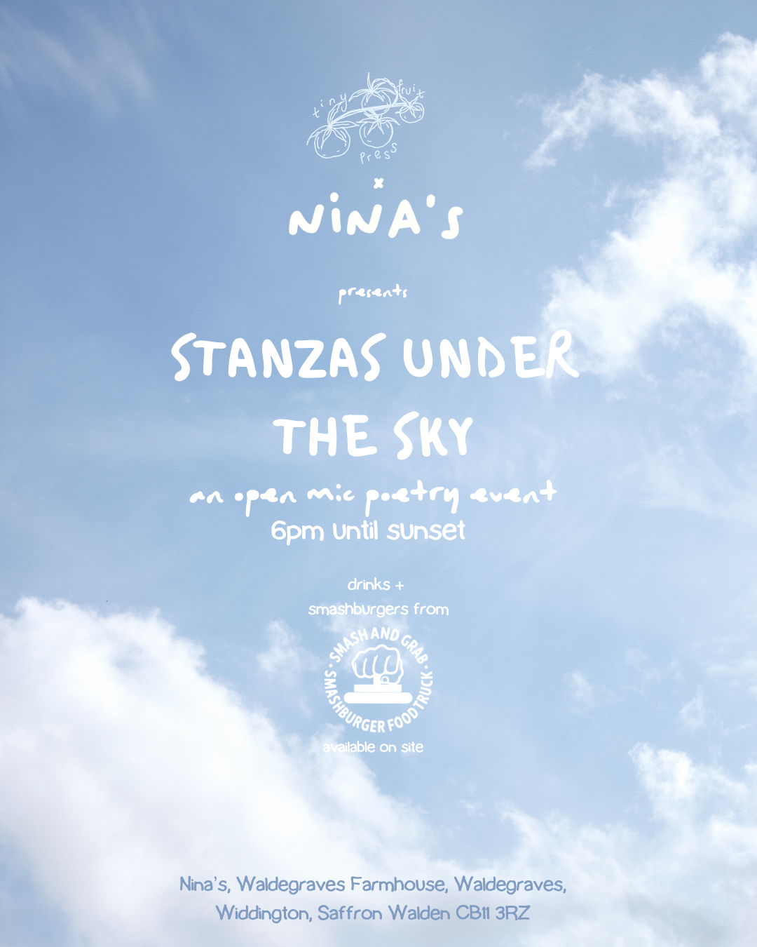 Vino and Verses x Nina's: Stanzas Under the Sky - July 25