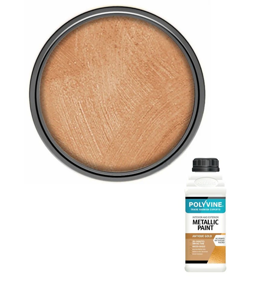 Polyvine - Peinture métallique - Or antique - 500ml