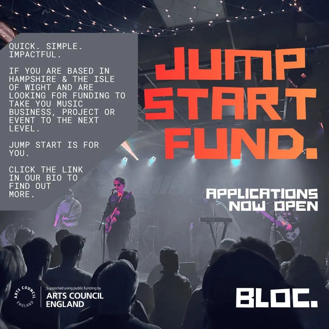 *APPLICATIONS OPEN* BLOC&rsquo;s Jump Start Fund is live!🚨Offering grants of up to &pound;250 to help get your music business, project or event off the ground, over the line, or simply cover a cost that is stopping you doing something epic.📈

It&rs