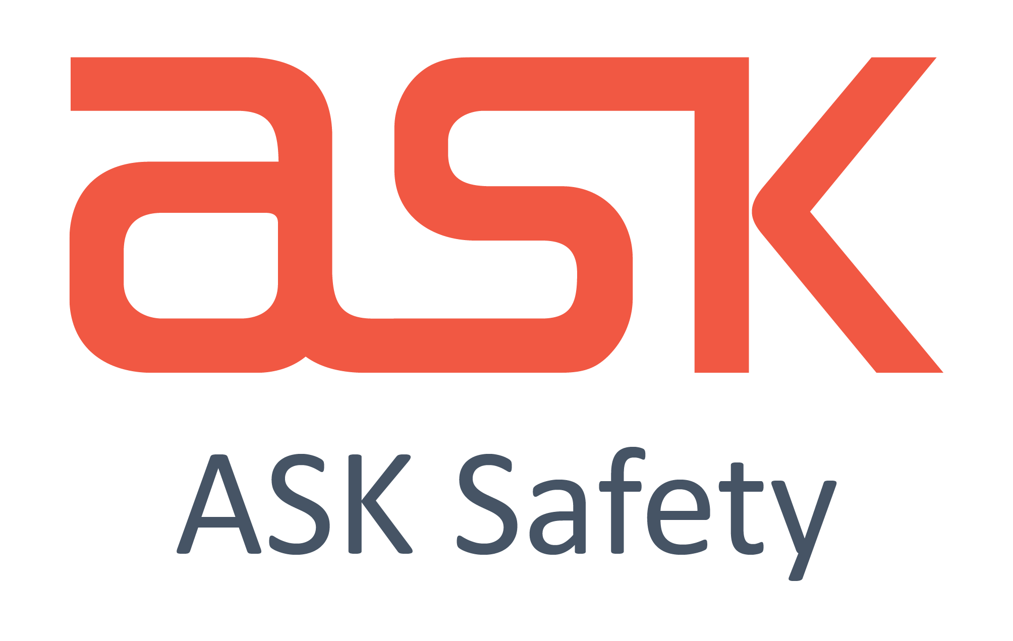 Logo ASK Safety transparent background grey text