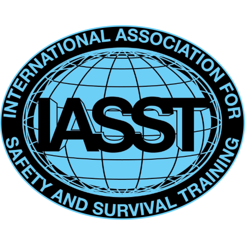 IASST logo i blått og svart