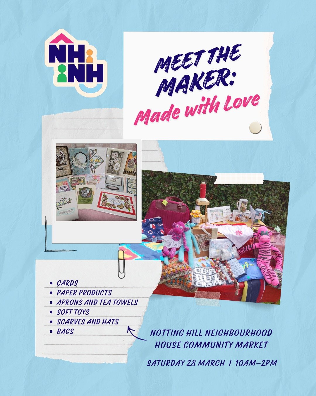 You&rsquo;re invited to our upcoming Community Market at NHNH! ✨

On the 28th March, 10am&ndash;2pm, the house will be filled with local stallholders and vendors. Come along and enjoy a vibrant mix of stalls from face painting and a coffee cart to a 