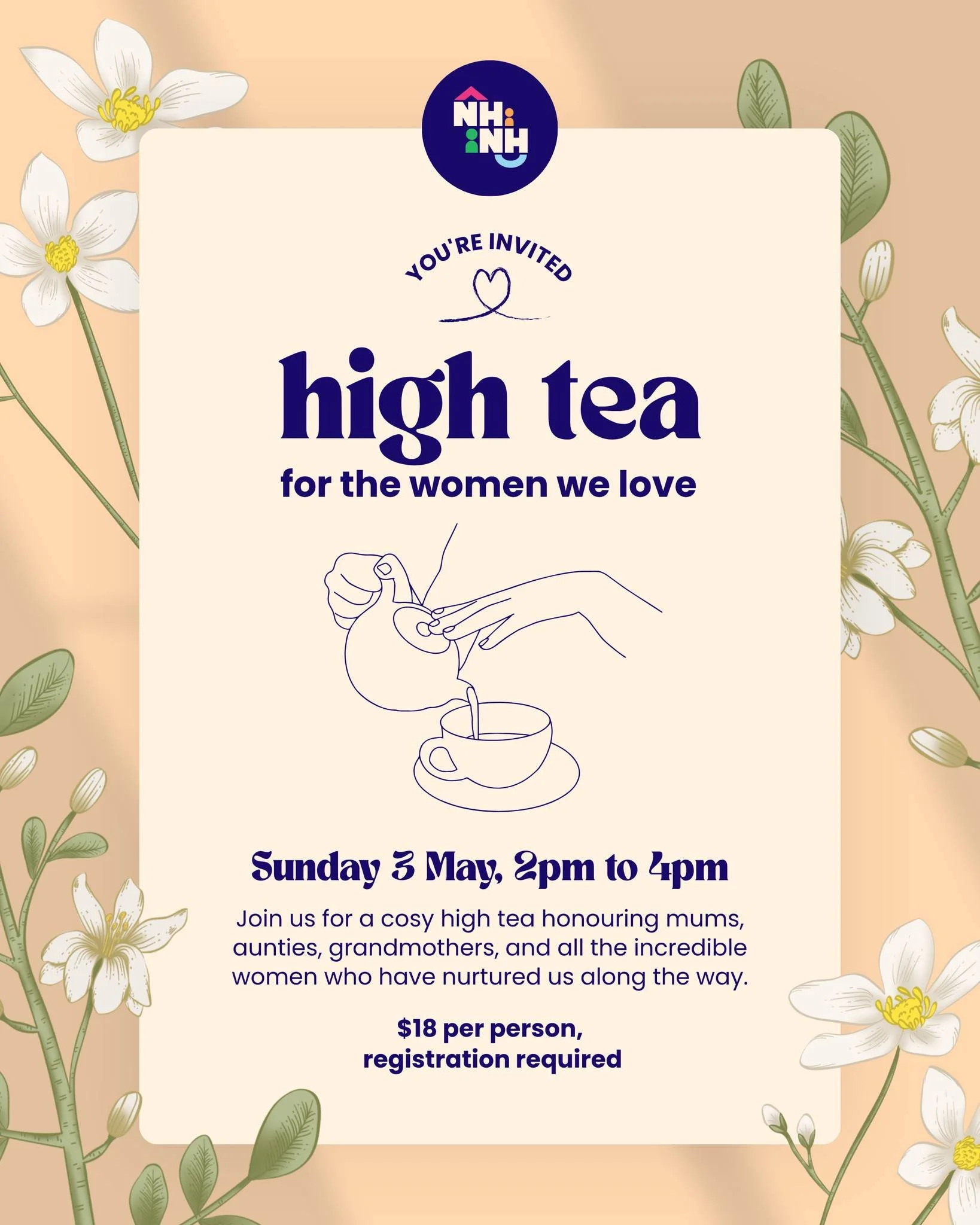 High Tea for the Women We Love

Next sunday, join us for a beautiful afternoon celebrating mums, aunties, grandmothers, carers, neighbours, and all the women who pour love into our lives. This special Mother&rsquo;s Day High Tea is a chance to share 