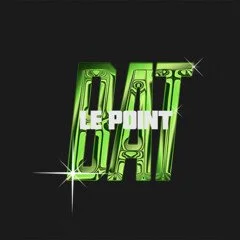 A graphic design with green 3D text reading 'BAT' and smaller white text 'LEPOINT' across it, with sparkling star effects on a black background.