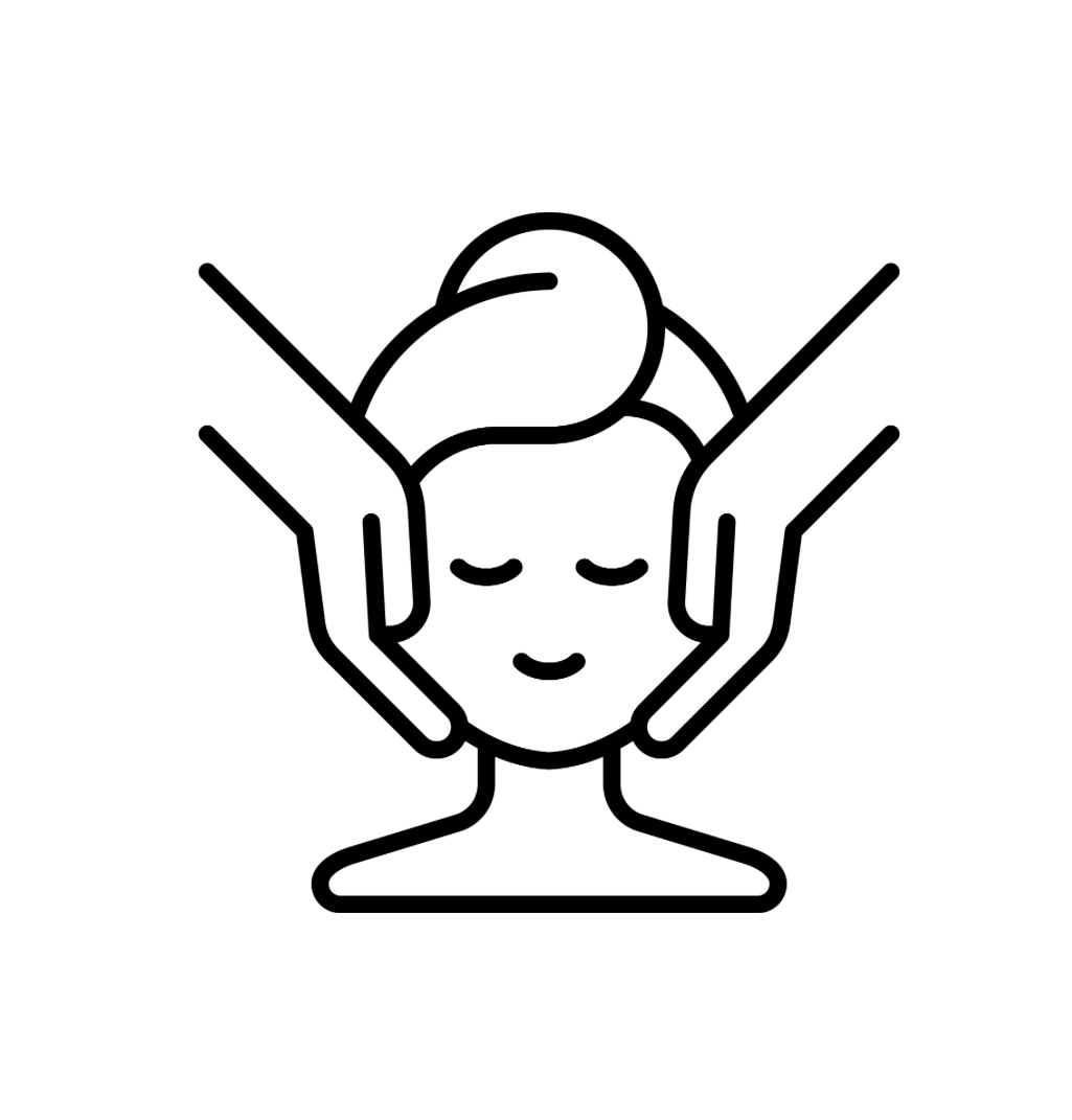 Client getting a facial 