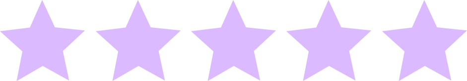 Five purple stars on a black background.