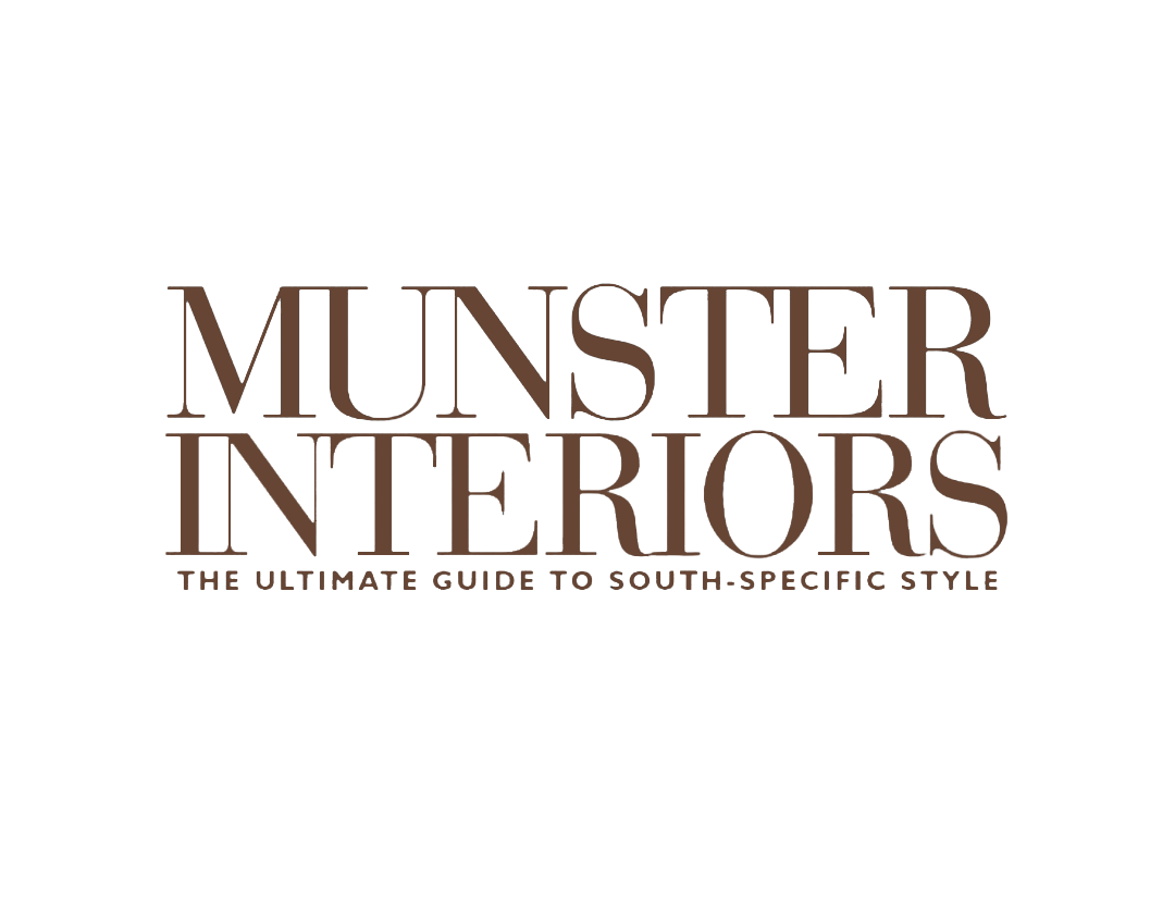 Logo for Munster Interiors with the tagline "The Ultimate Guide to South-Specific Style."