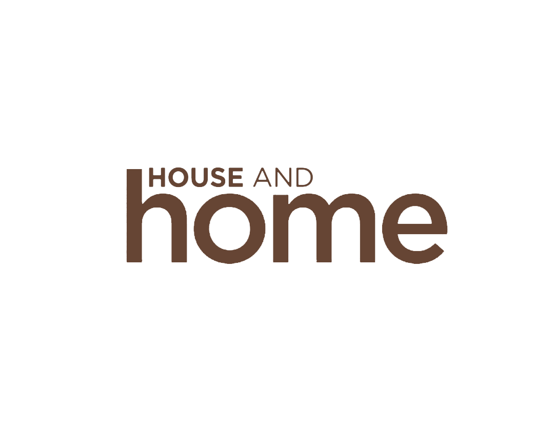 Text graphic that says "House and home" in different font sizes and colors.