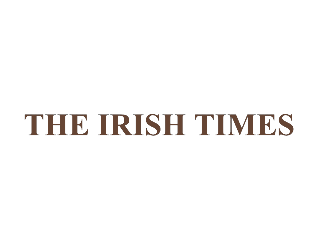 The logo of The Irish Times newspaper, with the name in bold letters over a black background.