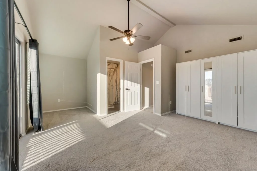 Full Bathroom:  Updated layout converted from an upstairs living area featuring new closets and refined finishes