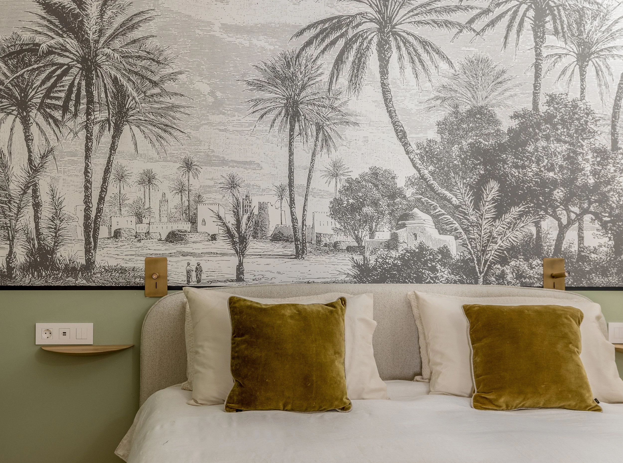 renovation-chambre-parentale-papier-peint-panoramique-appartement-sarria-barcelone-architecte-interieur