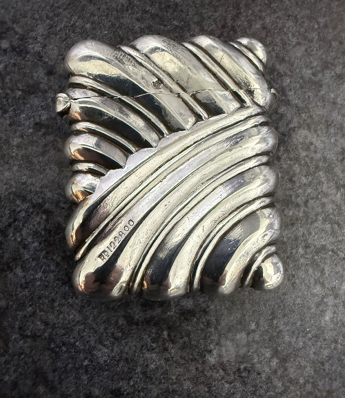Beautiful and unusual embossed sterling silver vesta case by William Neale, assayed in Chester 1898