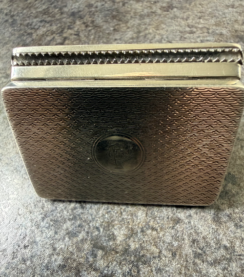 Sterling silver presentation-style vesta box, assayed in Chester 1921.