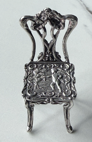 Silver Miniature Dolls’ House Chair