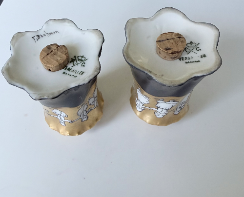 Bavarian condiment set showing marks