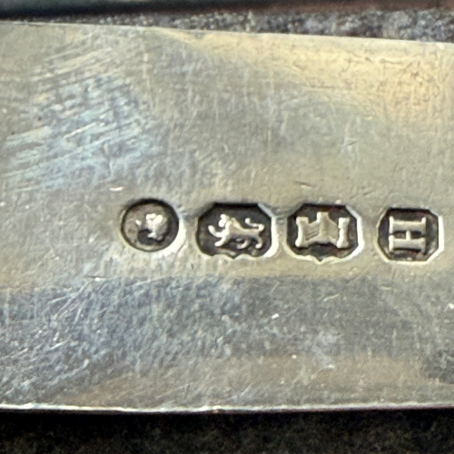 Rare Victorian sterling silver sugar tongs assayed in Exeter 1864 (the office closed in 1883).
A less common provincial assay mark.