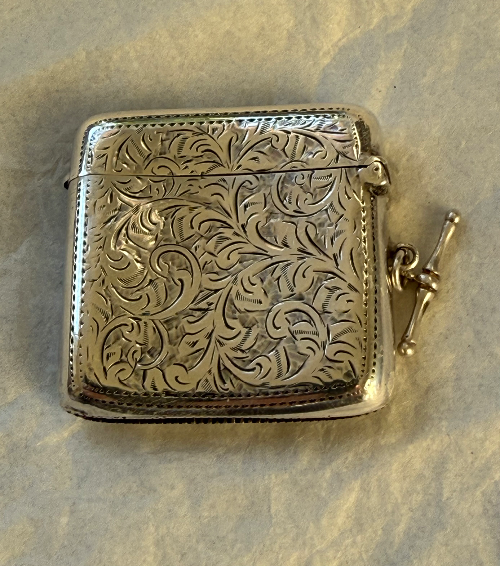 Large Silver Vesta Case with T-Bar – Chester 1908