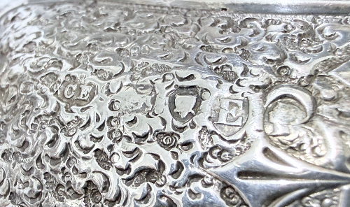 Close-up of a teapot hallmark.
