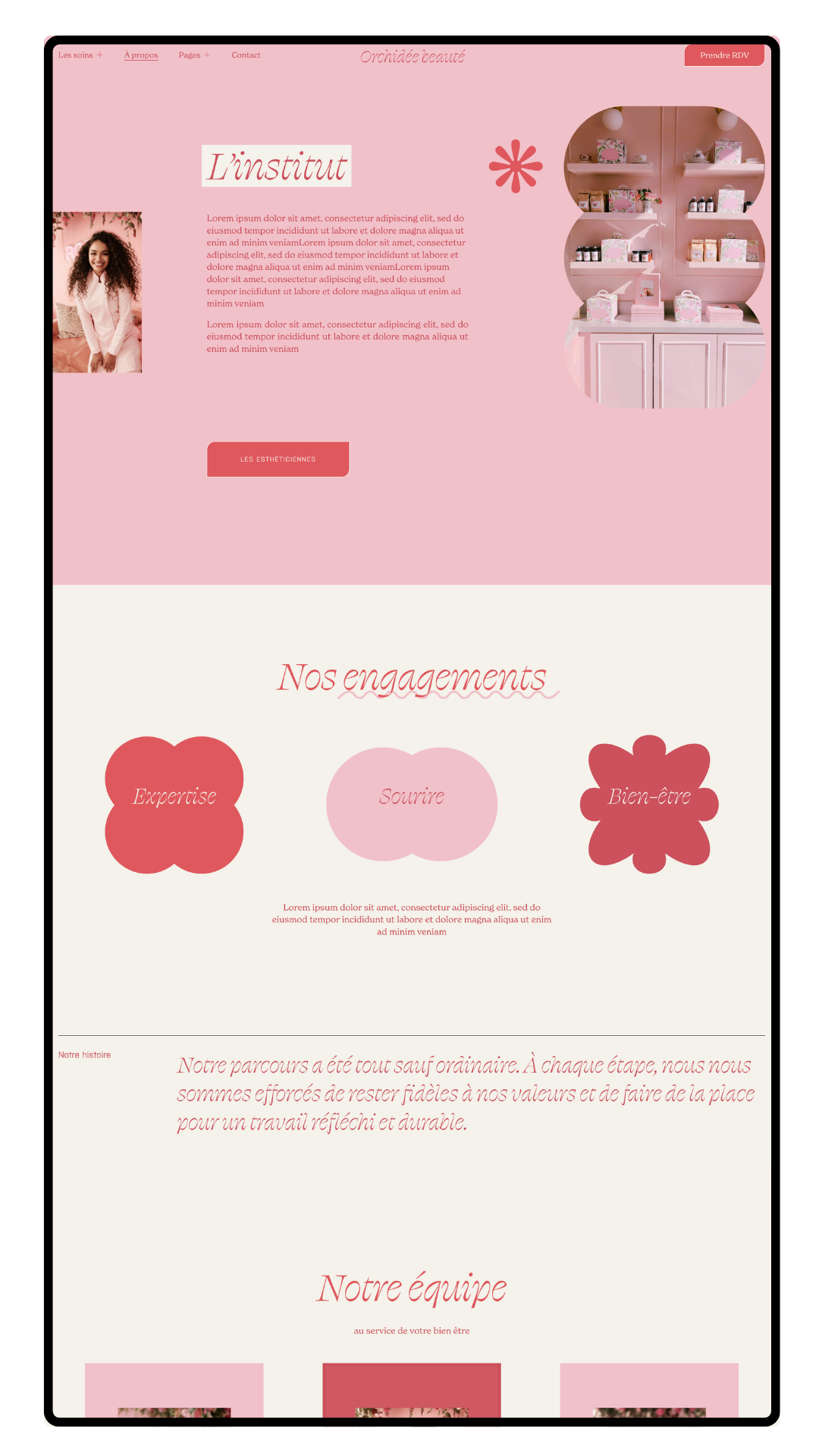 site web institut de beauté estheticienne template squarespace orchidée.png