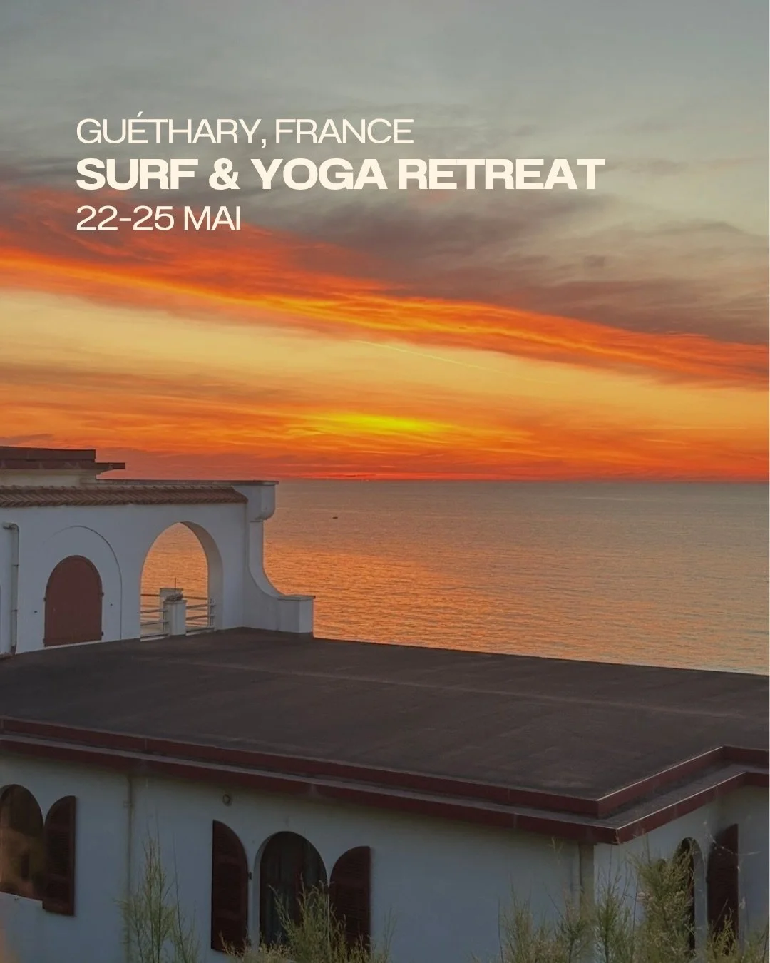 SURF &amp; YOGA RETREAT 
Gu&eacute;thary is calling

🌞 LAST 2 SPOTS 

rejoins-nous au Pays Basque pour 3 nuits/4 jours de good vibes, de surf, de yoga, de nourriture saine, d&rsquo;escapades au grand air et de magnifiques couchers de soleil 🪻🐚

Du