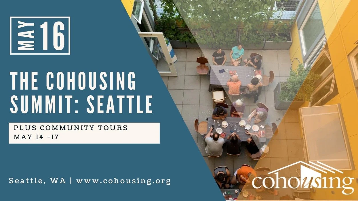Studio co+hab is heading to Seattle!

Come find us at the Cohousing Summit, where we'll be hosting a booth and participating in a panel discussion alongside other cohousing professionals. We're also excited to share that a founding group from Helena,