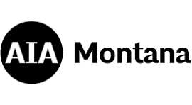 AIA Montana logo with a black circular background and white text.