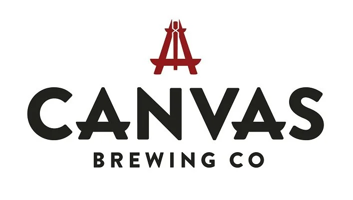 Logo of Canvas Brewing Co with a red stylized A at the top.