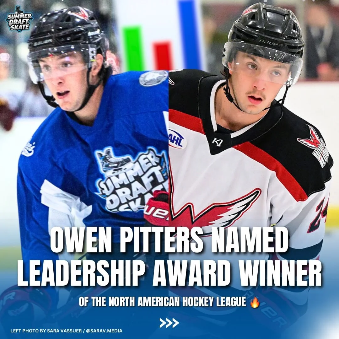 PITTERSSSSS 🫡🫡🫡

congrats to our guy @owenpitters24 on being named the @nahlhockey Leadership Award Winner 🔥

📸: @sarav.media 

#summerdraftskate