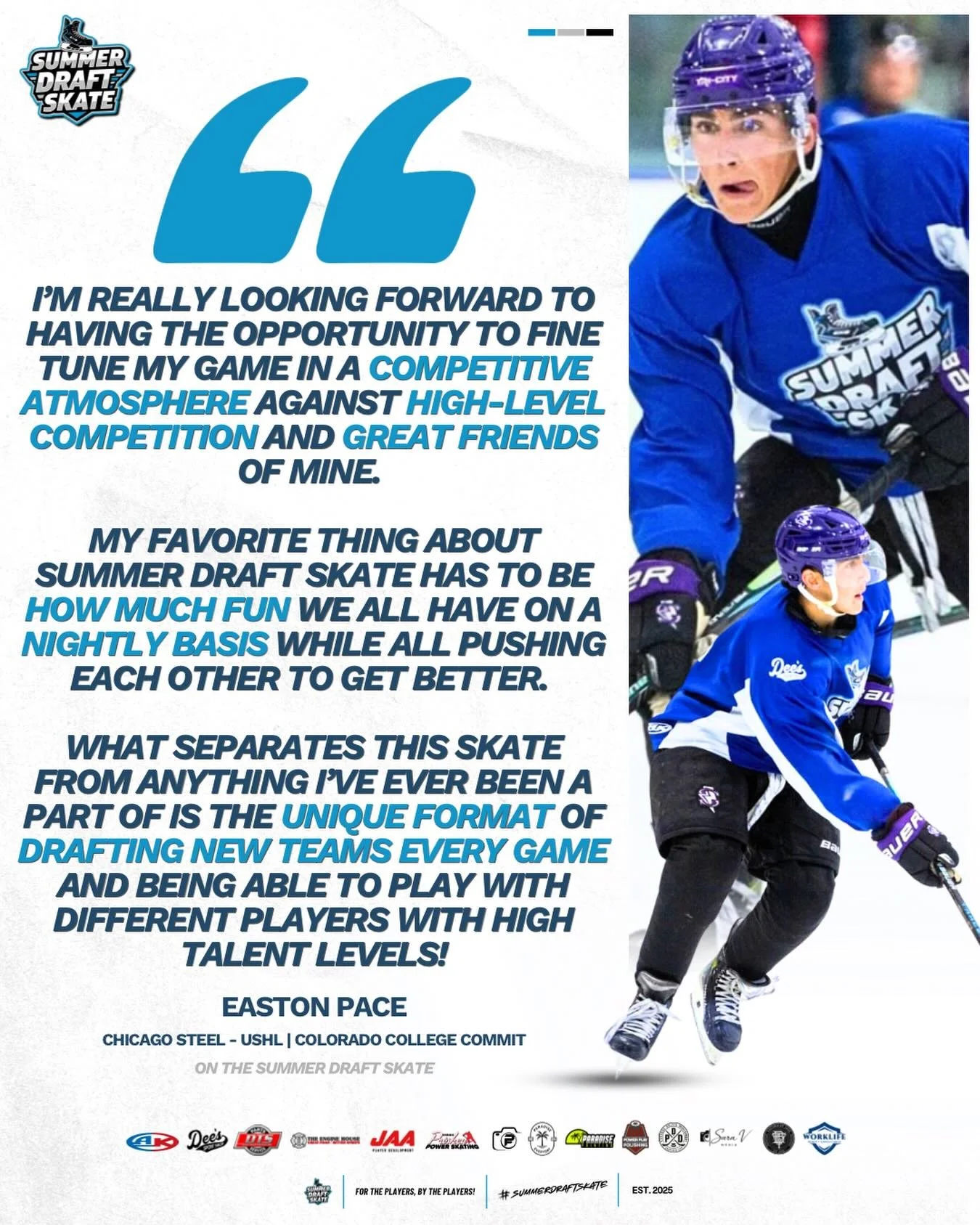 PACERRRR 😎

current chicago steel and colorado college commit @eastonpace27 is looking forward to having the opportunity to fine tune his game in a competitive atmosphere against high-level competition and great friends of his 🔥

less than a month 