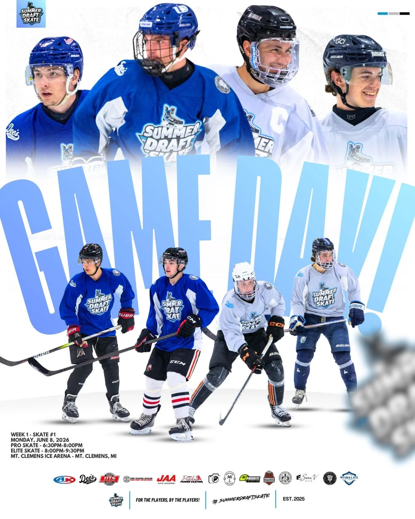 RISE AND SHINE IT&rsquo;S GAME TIME!! ☀️

the wait is finally over - for the first time in a long time it&rsquo;s finally game time 🔥

year 2 of the @summerdraftskate officially kicks off tonight:
Pro Skate - 6:30pm-8:00pm
Elite Skate - 8:00pm-9:30p